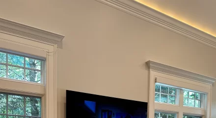 Sony BRAVIA 83” OLED with a custom Leon Horizon Soundbar