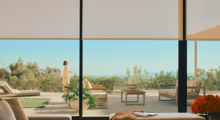 Lutron Palladiom Wire-Free Motorized Roller Shades
